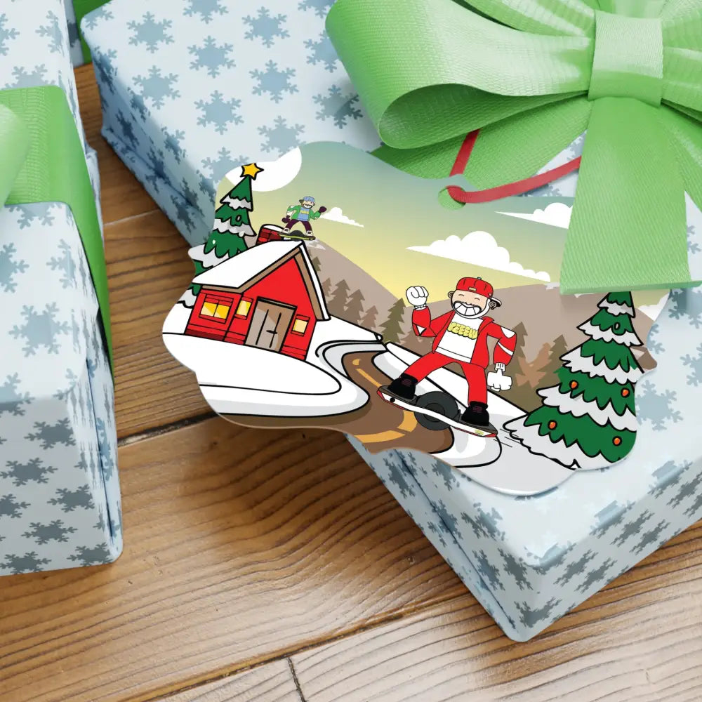Onewheel Santa Christmas Tree Decoration - Rectangle / One Size - Home Decor