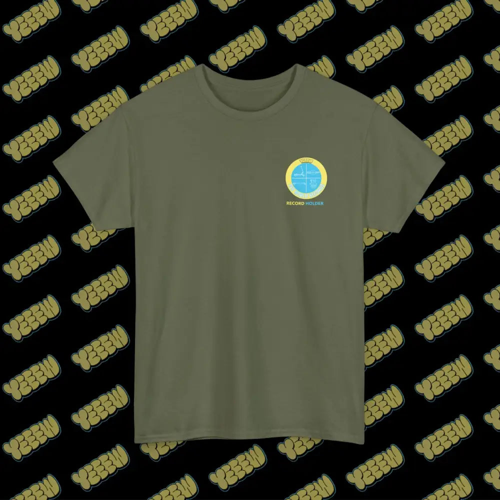 YEEEW PEV World Record Holders Tee - Military Green / S - T-Shirt
