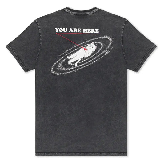 You Are Here Tee (Black Vintage Wash)